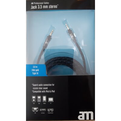 Klinkenkabel, 3m, Textil, AM Denmark AM75313...