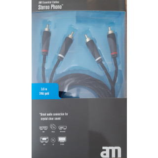 AM Essentiel Cables Stereo Phono Chinch 3m