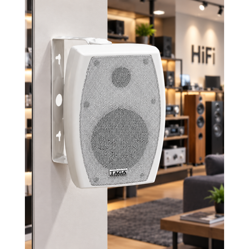 TAGA TOS-315 Lautsprecher weiß – ideal für Garten, Sauna & Gastronomie – NEU