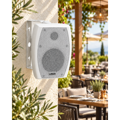 TAGA TOS-315 Lautsprecher weiß – ideal für Garten, Sauna & Gastronomie – NEU