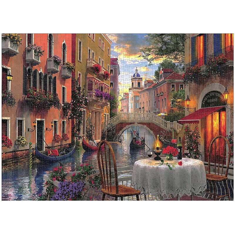 Puzzle 1000 Teile, Venedig Romantik Kanal, Motiv 70x50cm, JIGSAW, NEU OVP