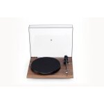 Rega Planar 1 plus (walnuss) RB 110, Carbon Plattenspieler + integrierter Phono-Vorstufe