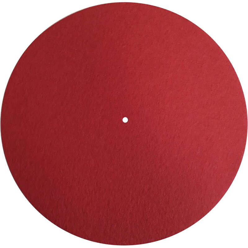 Plattentellerauflage Filzmatte Rega (rot) Durchmesser 29,6 mm