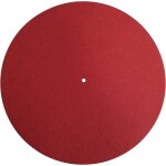 Plattentellerauflage Filzmatte Rega (rot) Durchmesser 29,6 mm