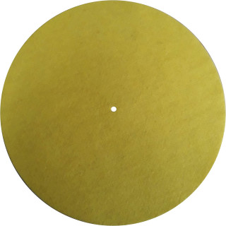 Rega Plattentellerauflage Filzmatte Durchmesser 29,6 mm (gelb)