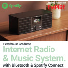 Majority Peterhouse Graduate, Internetradio WLAN mit Bluetooth | Spotify Player, Küchenradio, WLAN, WiFi Internet Radio | USB, AUX, LCD Farbdisplay, Stereo Sound, Dual Wecker #B