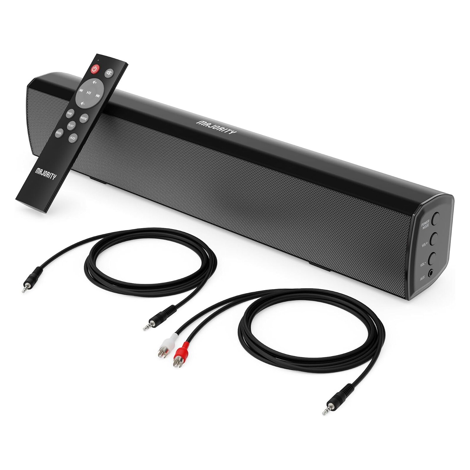 Schwarz Tv Mini Soundbar,Lautsprecher Für Monitore, 12V,Majority Bowfell, Geprüft - Gut