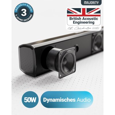 TV Mini Soundbar,Lautsprecher für Monitore, 12V,Majority Bowfell, GEPRÜFT - GUT