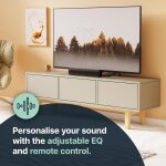 Soundbar für Camping & zu Hause, 12V, 230 V, gute Preis Leistung, Fernb,Majority Bowfell, GEPRÜFT