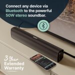 Soundbar für Camping & zu Hause, 12V, 230 V, gute Preis Leistung, Fernb,Majority Bowfell, GEPRÜFT