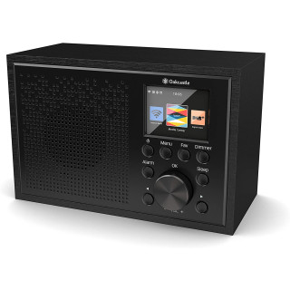 Oakcastle IR100 Radio mit Bluetooth und Internet Radio | LED-Bildschirm, Doppelwecker, AUX, USB Küchenradio, Kompakt W-LAN Internet-Radio Klein (schwarz)  #G