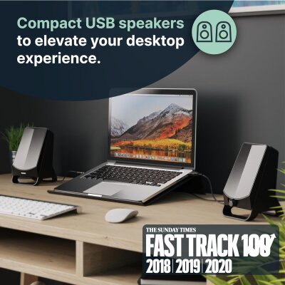 kleine PC Aktiv Lautsprecher, USB, AUX-In, 1 Paar, Majority DX10 ,GEPRÜFT - GUT