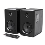 PC-Lautsprecher schwarz mit Fernbed., BT, Aux, 1 Paar, Majority D40, WIE NEU