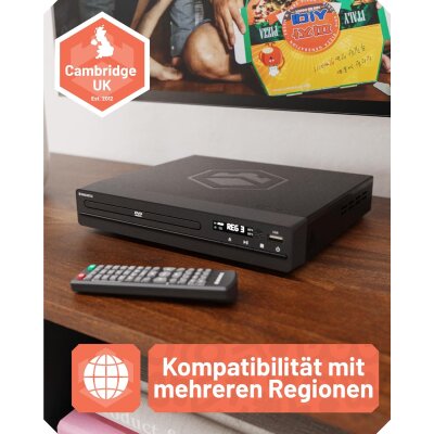 DVD-Player,Region Free, HDMI + RCA,CD,USB, Fernbe.,Oakcastle DVD100, GEPRÜFT GUT