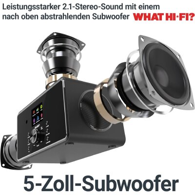Internet-Radio, Küchenradio, WLAN, DAB, BT ,2.1 , Majority Bard, GEPRÜFT- GUT