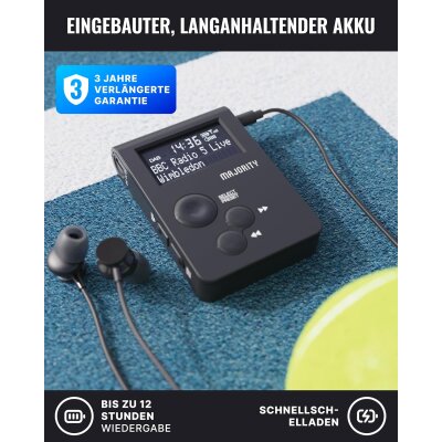 Taschenradio, DAB+ UKW Radio, Sportclip,Majority Petersfield Go, GEPRÜFT - GUT