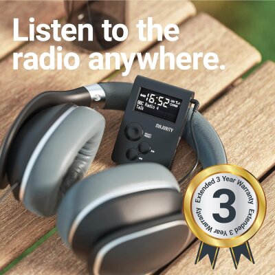 DAB Taschenradio,Sportclip,Kopfh.,Akku,Majority Petersfield Go,GEPRÜFT - WIE NEU