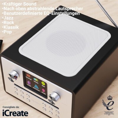CD/ DAB Radio, Internetradio, BT, Majority Homerton 2, schwarz, GEPRÜFT  WIE NEU