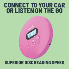 Oakcastle CD100 CD Player | Tragbarer Bluetooth-CD-Player | Pink #G