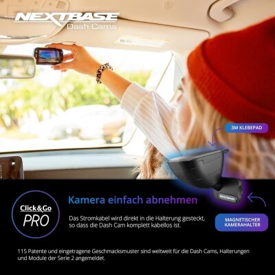 1080p Front/Rear Dash-Cam, Parking-Modus ,Nextbase NBDVR222XRWC GEPRÜFT