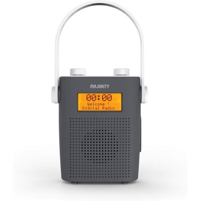 Duschradio DAB+, BT, wasserdicht, Außenradio, Majority Eversden, Grau, GEPRÜFT