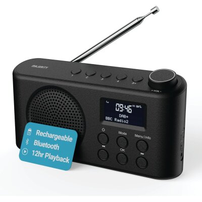 DAB+ Radio, BT, Kopfhörerbuchse, USB-C laden,...