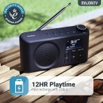 DAB+ Radio, BT, Kopfhörerbuchse, USB-C laden, Wecker, Majority Orwell, WIE NEU