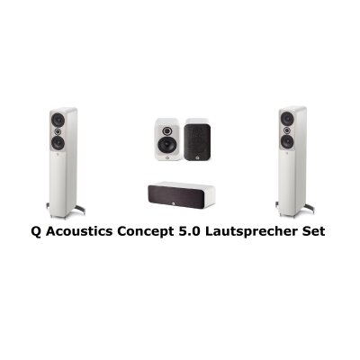 Q Acoustics Concept 5.0 Lautsprecher Set Weiß...