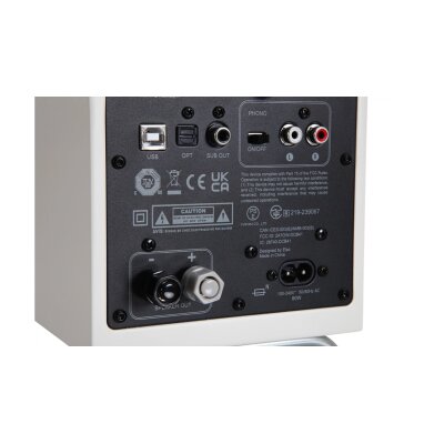 Design Aktivlautsprecher HDMI  BT aptX Phono, Weiss, ELAC DCB41 Adsum NEU