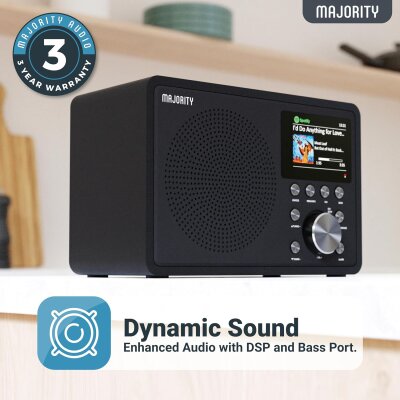 Internetradio DAB+, Alleskönner,BT,Aux,Spotify, Majority Touro,GEPRÜFT - WIE NEU
