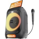 Bluetooth Karaokebox für Kinder, Licht, Mikrofon, Oakcastle PS100 GEPRÜFT