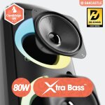 Partybox 80W, Bluetooth,LED, Karaoke, USB/SD, FM – Oakcastle PS200 GEPRÜFT - GUT