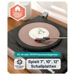 Plattenspieler eing. Lautsprecher, BT, kleine.Standfl, Oakcastle TT100, GEPRÜFT