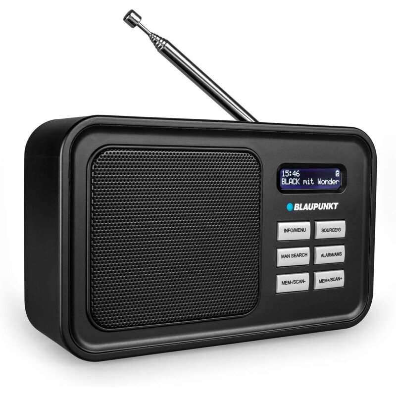 DAB+ Radio mit Akku-Betrieb, tragbares Radio, schwarz, Blaupunkt RXD60, WIE NEU