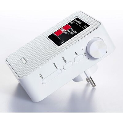 Steckdosenradio Internetradio, UKW, Bluetooth, WLAN, Farbdisplay Weiß, Blaupunkt PIB 100, NEU