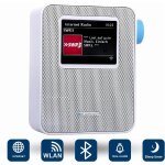 Steckdosenradio Internetradio, UKW, Bluetooth, WLAN, Farbdisplay Weiß, Blaupunkt PIB 100, NEU