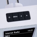 Steckdosenradio Internetradio, UKW, Bluetooth, WLAN, Farbdisplay Weiß, Blaupunkt PIB 100, NEU