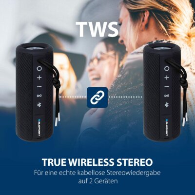 Bluetooth Lautsprecher, TWS, IPX6,12h Akku ,Schwarz, Blaupunkt BT 202 ,NEU
