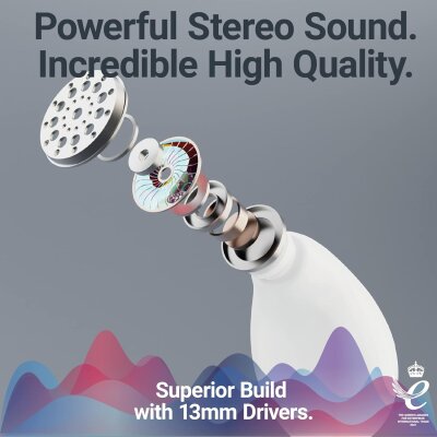 Earbuds, In-Ear BT 5.3, 30Std. Akku, weiß, Majority...