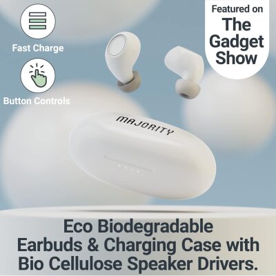 Earbuds, In-Ear BT 5.3, 30Std. Akku, weiß, Majority True-Wireless, GEPRÜFT