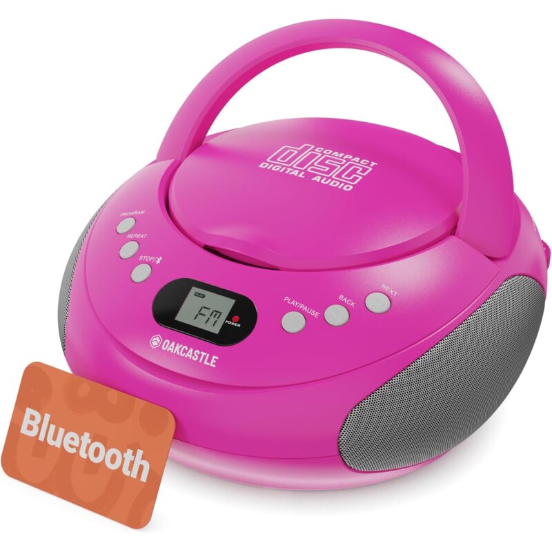 CD-Radio, BT, pink, einfache Bedienung, Oakcastle CD 250, WIE NEU!