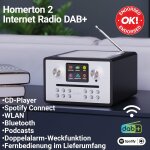 CD Internetradio. DAB+, BT, Fernbedienung, Majority Homerton 2, schwarz, NEU