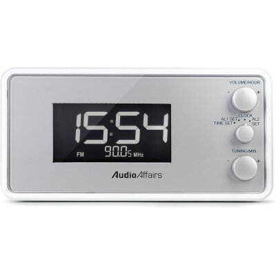 Radiowecker mit PLL UKW Lautsprecher, AudioAffairs RW 010 WH, WIE NEU