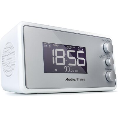 Radiowecker mit PLL UKW Lautsprecher, AudioAffairs RW 010 WH, WIE NEU