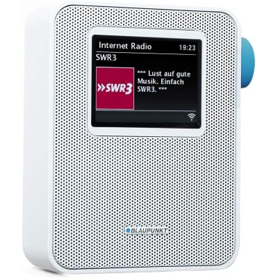 Steckdosenradio Internetradio, UKW, Bluetooth, WLAN, Farbdisplay Weiß, Blaupunkt PIB 100, WIE NEU