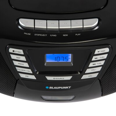Kassettenradio, CD/MP3, BT, USB,AUX, Schwarz, Blaupunkt B120, GEPRÜFT - GUT