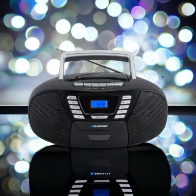 Kassettenradio, CD/MP3, BT, USB,AUX, Schwarz, Blaupunkt B120, GEPRÜFT - GUT
