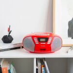 Kassettenspieler, CD/MP3, BT 4.2, USB,AUX,UKW, Rot, Blaupunkt B120, GEPRÜFT
