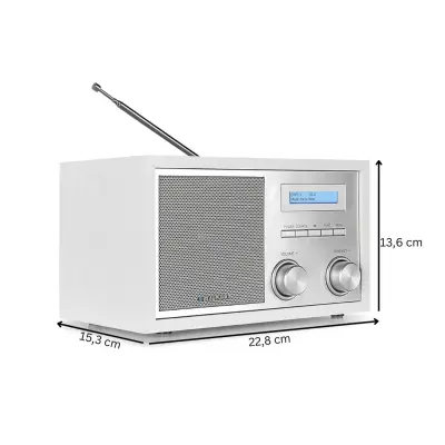Nostalgieradio mit DAB+, Bluetooth, Weiß,...
