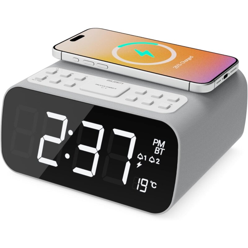 Bluetooth Radiowecker, Ladestation,Thermometer, dimmbar, Majority Darwin,WIE NEU